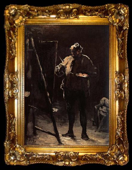 framed  Honore Daumier The Painter before his Picture, ta009-2